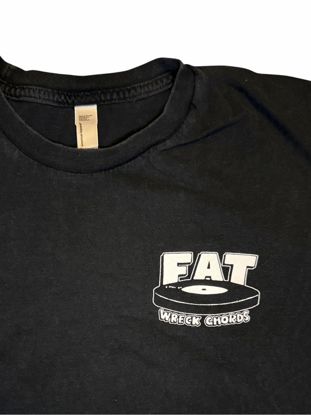 Fat Wreck Chords Punk Rock Band Tee Large Black Graphic T-Shirt NOFX Label - Picture 3 of 7